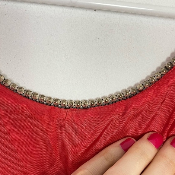 Gunne Sax Dress Size XS Small Vintage 90s Jessica McClintock Red Prom Dress - Picture 10 of 15